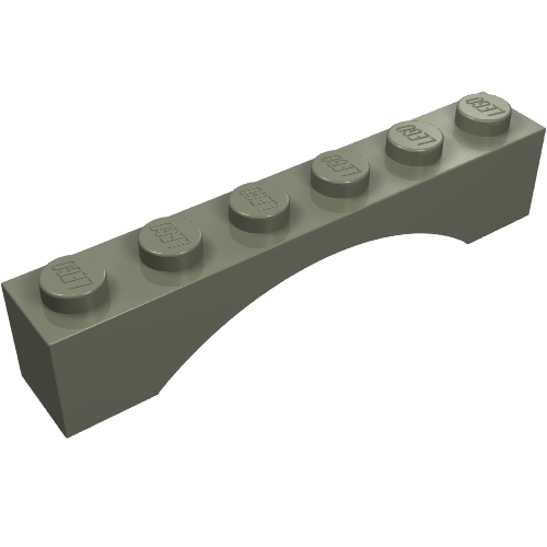 Lego Brick Arch 1 x 6 / Dark Gray