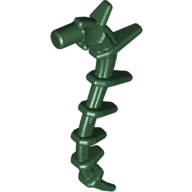 Lego Plant / Creature Body Part, Vine / Tail / Tentacle / Bionicle Spine, Spiky / Dark Green