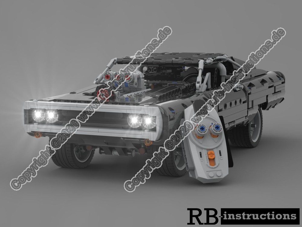 Lego Dodge Charger as RC-Version with light and Power Functions or SBrick (42111)