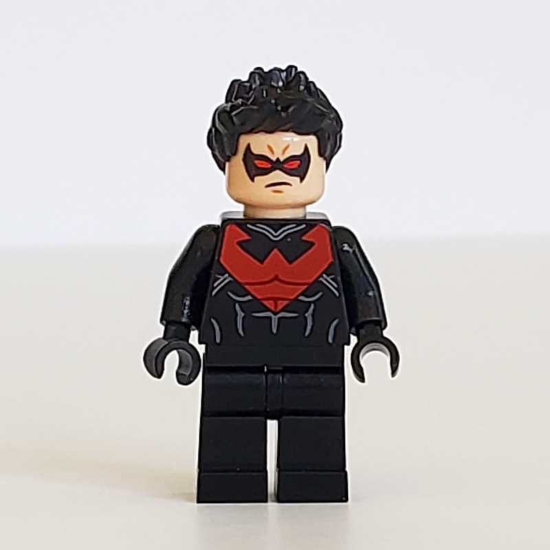 Lego Nightwing with Dark Red Eyes and Dark Red Chest Symbol