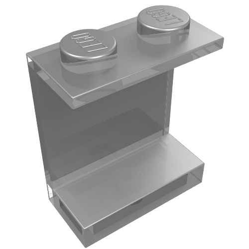 Lego Panel 1 x 2 x 2 [Solid Studs] / Trans-Brown