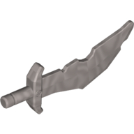 Lego Weapon Sword / Scimitar Notched Blade / Pearl Light Gray