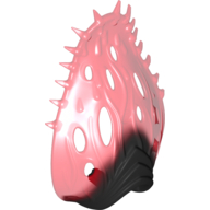 Lego Large Figure Creature Cocoon Petal with Black Base Pattern / Trans-Red
