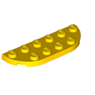 Lego Plate Round Corners 2 x 6 Double / Yellow