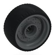 Lego Wheel Rim 24 x 12 with Black Tyre / Dark Bluish Gray