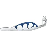 Lego Creature Body Part, Tulkun Jaw Left with Dark Blue Markings Print / White