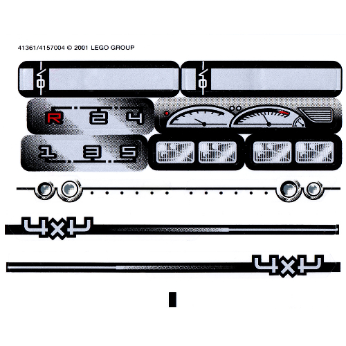 Lego Sticker Sheet for Set 8466-1