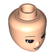 Lego Minidoll Head, Reddish Brown Eyes Print (Elves Sky Captain)