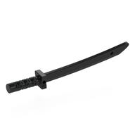 Lego Weapon Sword / Katana / Shamshir with Capped Pommel [Square Guard] / Black