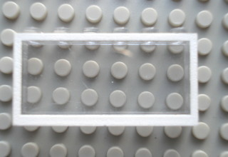 Lego Modulex Window 1 x 6 x 3 with White Border Print