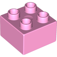 Lego Duplo Brick 2 x 2 / Bright Pink