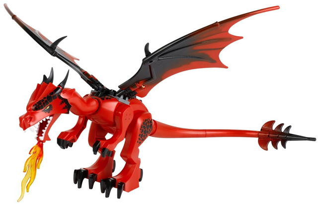 Lego Dragon, Castle, Red Head