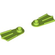 Lego Minifig Footwear Flippers [2 on Sprue] / Lime