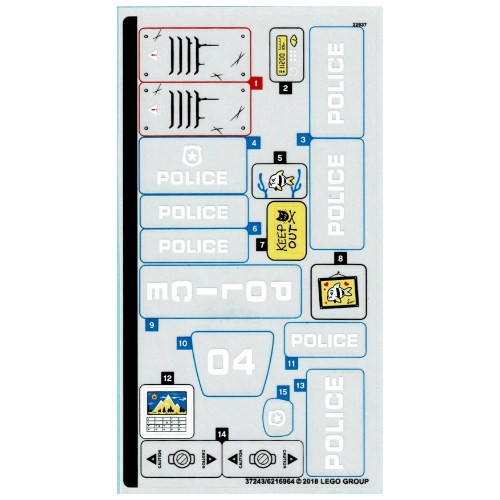 Lego Sticker Sheet for Set 60174-1
