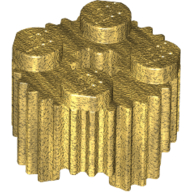 Lego Brick Round 2 x 2 [Grill] / Pearl Gold
