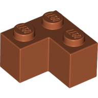 Lego Brick 2 x 2 Corner / Dark Orange