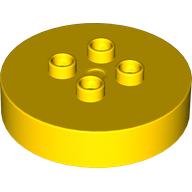 Lego Duplo Brick Round 4 x 4 with 4 Studs / Yellow