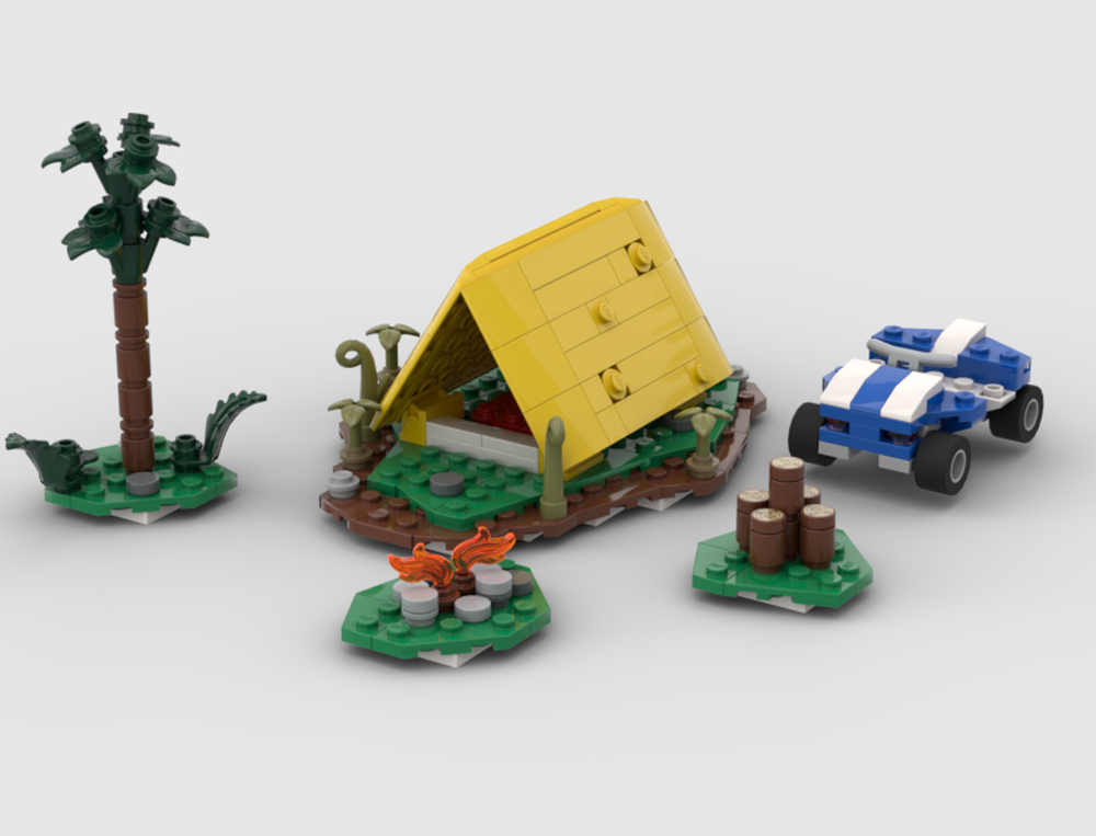 Lego campsite.