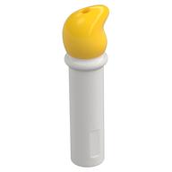Lego Duplo Candle with Yellow Flame Print / White