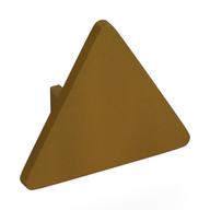 Lego Road Sign Clip-on 2.2 x 2.667 Triangular with Open O Clip / Pearl Gold