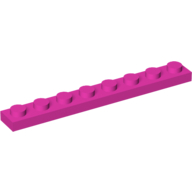 Lego Plate 1 x 8 / Dark Pink