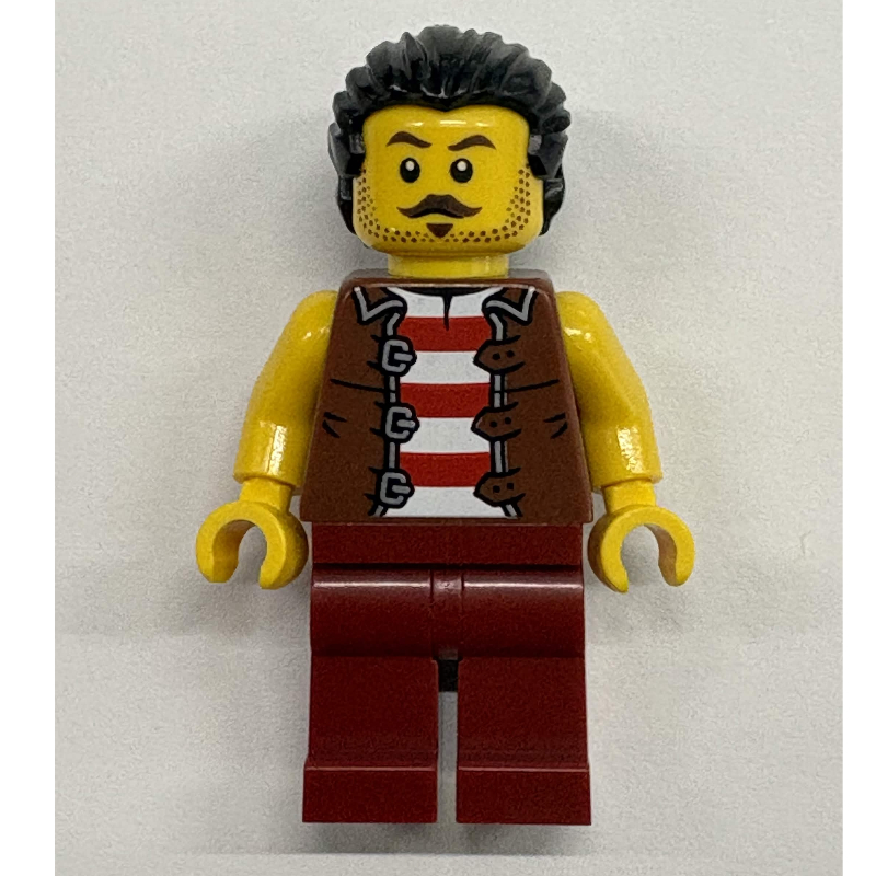 Lego Sailor, Dark Red Legs, Black Hair