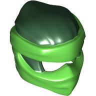 Lego Wrap with Short Back Knot Smooth, Bright Green Mask pattern / Dark Green