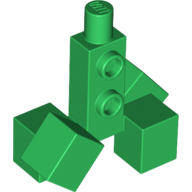Lego Creature Torso Blocky with Cube Feet (Minecraft Creeper) / Green