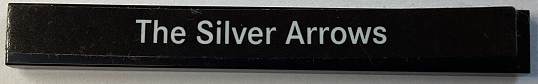 Lego Tile 1 x 8 with White 'The Silver Arrows' Pattern (Sticker) - Set 75883 / Black
