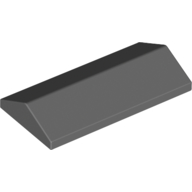 Lego Brick Sloped 33° 2 x 4 Double / Dark Bluish Gray