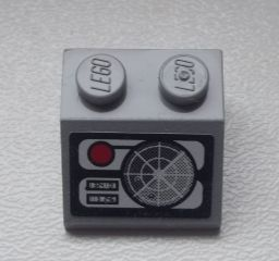 Lego Slope 45 2 x 2 with Radar Screen and Red Button Pattern (Sticker) - Set 8639