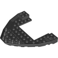 Lego Boat Hull Section, Brick 10 x 12 x 1 with 4 x 6 Cutout / Black