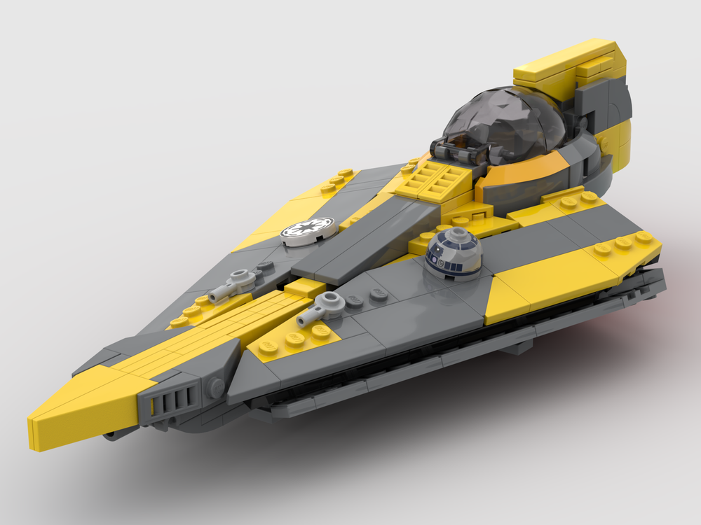 Lego Anakin's Delta 7 Jed Starfighter (minifigure scale) - MOC
