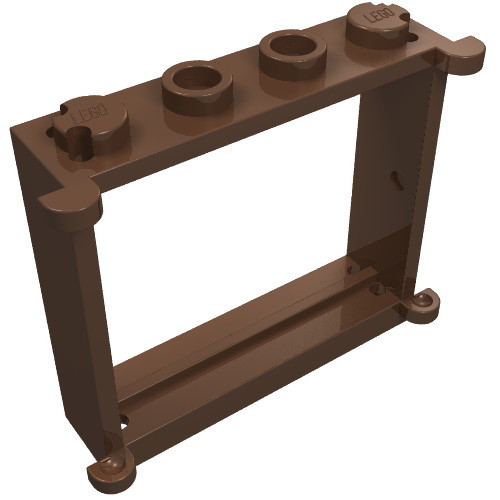 Lego Window 1 x 4 x 3 / Brown