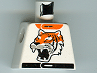 Lego Torso Racers Race Tiger Pattern / White