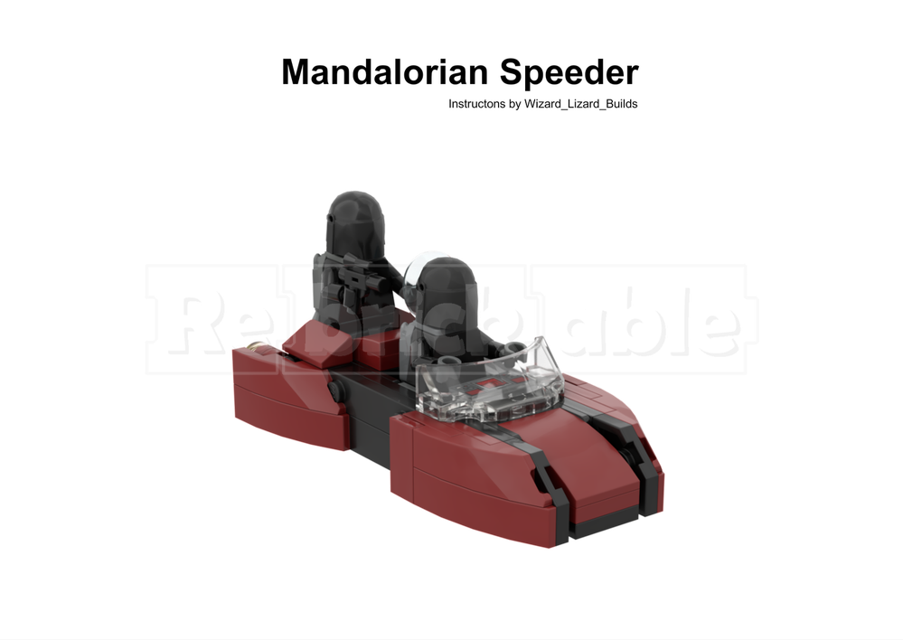 Lego Mandalorian Speeder Moc Build 75449 Siege of Mandalore Battle Pack