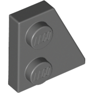 Lego Wedge Plate 2 x 2 Right / Dark Bluish Gray