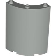 Lego Panel 4 x 4 x 6 Quarter Cylinder / Light Gray