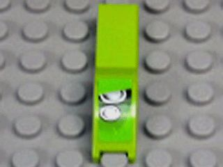 Lego Vehicle, Mudguard 1 x 4 1/2 with Silver Headlights Pattern Model Left Side (Sticker) - Set 8133