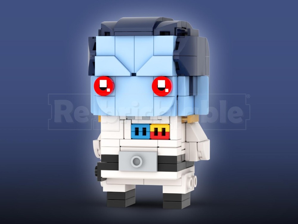 Lego Grand Admiral Thrawn Brickheadz LEGO MOC - Rebels