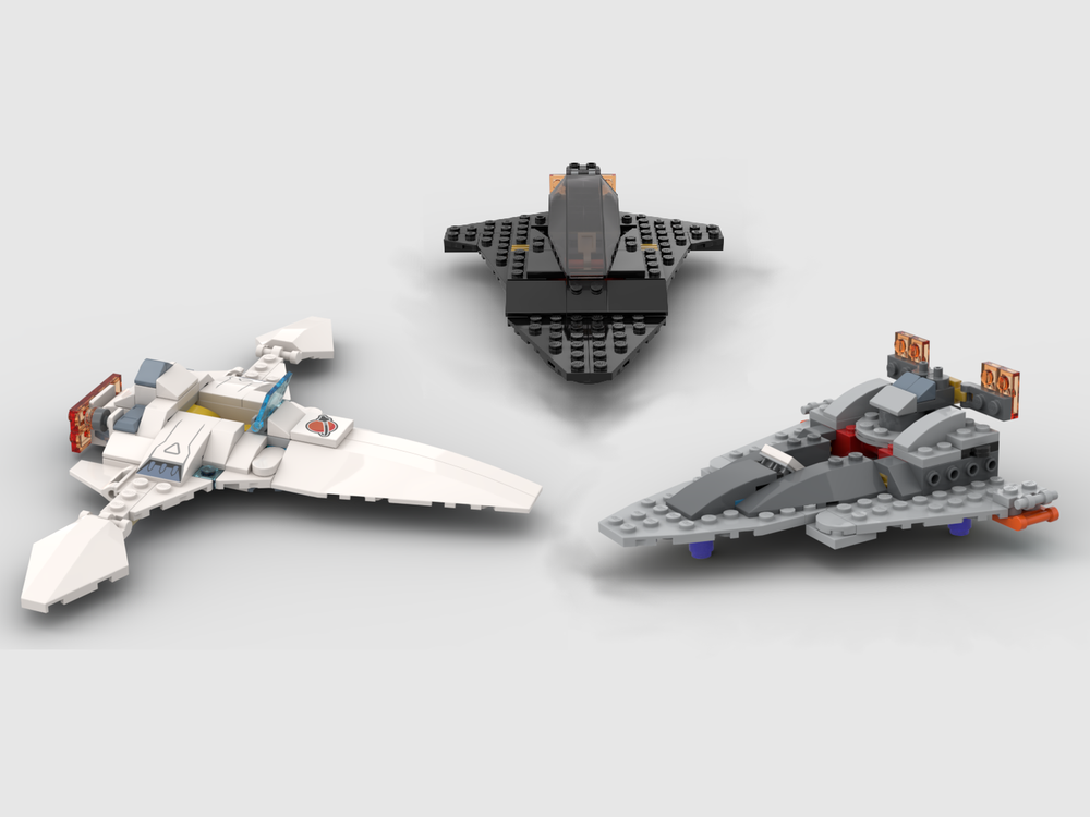 Lego Greyscale Flotilla