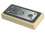 Lego Tile 1 x 2 with Controls Pattern 1 (Sticker) - Set 8671