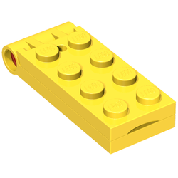 Lego Hinge Plate 2 x 5 with Small Hole [Complete Assembly] / Yellow