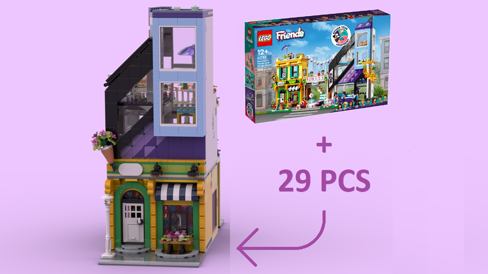 Lego Downtown Flower Store Modular Building
