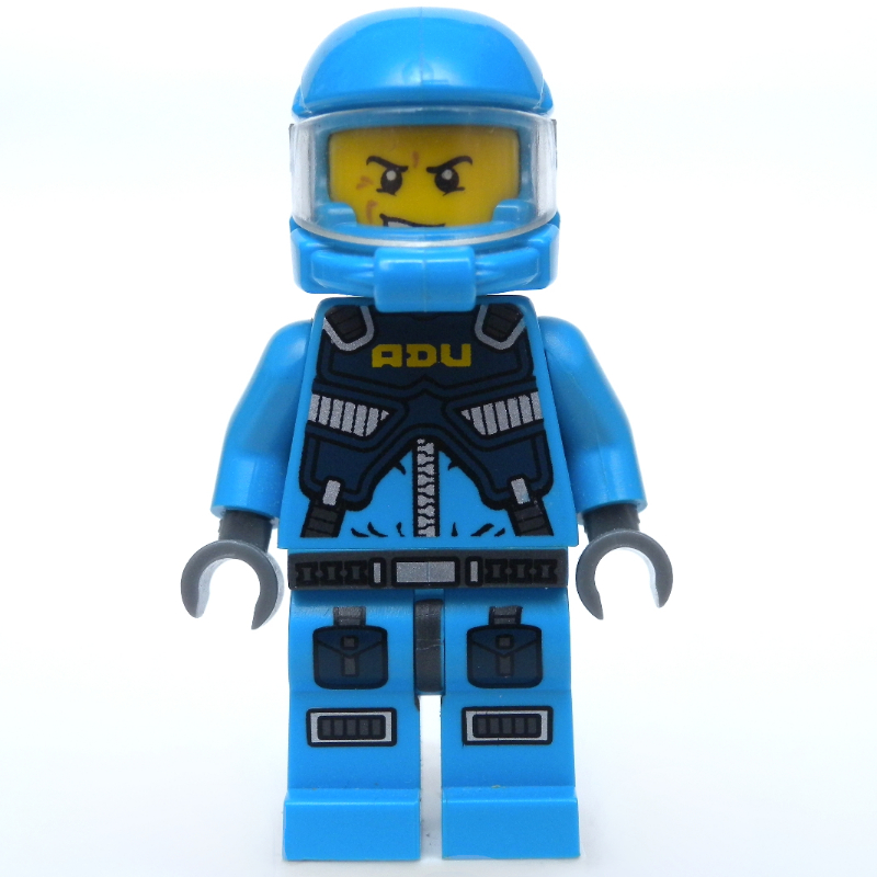 Lego ADU Soldier, Snarl / Surprised, Dark Azure Hips