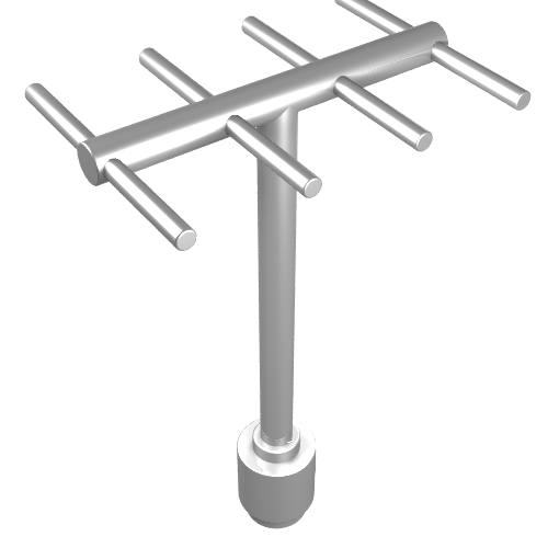 Lego Antenna with Side Spokes / Milky White