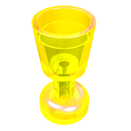Lego Equipment Goblet / Glass / Trans-Neon Green