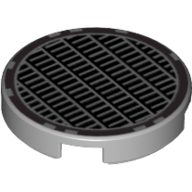 Lego Tile Round 2 x 2 with Bottom Stud Holder with Fine Mesh Grille Print