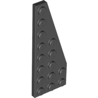 Lego Wedge Plate 8 x 3, 22° Right / Black