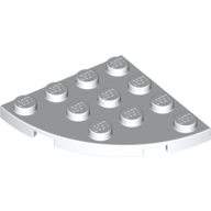 Lego Plate Round Corner 4 x 4 / White